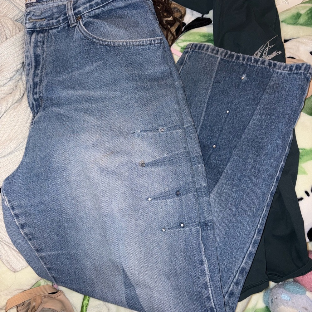 Women's Blue Boyfriend Jeans